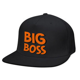 Кепка снепбек с прямым козырьком с принтом Big Boss , хлопок 100% |  | Тематика изображения на принте: big | big boss | boss | большой | большой босс | босс