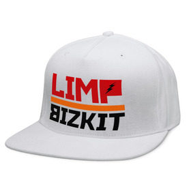 Кепка снепбек с прямым козырьком с принтом Limp Bizkit (2) , хлопок 100% |  | rock | лимп бизкит | рок группа | рок музыка