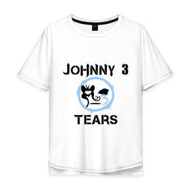 Мужская футболка хлопок Oversize с принтом Johnny 3 Tears (HU) , 100% хлопок | свободный крой, круглый ворот, “спинка” длиннее передней части | huhollywood undead | johnny 3 | johnny 3 tears | johnny tears | джони теарс 3