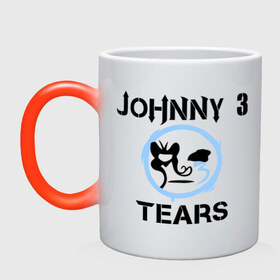 Кружка хамелеон с принтом Johnny 3 Tears (HU) , керамика | меняет цвет при нагревании, емкость 330 мл | huhollywood undead | johnny 3 | johnny 3 tears | johnny tears | джони теарс 3