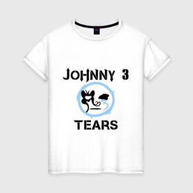 Женская футболка хлопок с принтом Johnny 3 Tears (HU) , 100% хлопок | прямой крой, круглый вырез горловины, длина до линии бедер, слегка спущенное плечо | huhollywood undead | johnny 3 | johnny 3 tears | johnny tears | джони теарс 3
