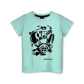 Детская футболка хлопок с принтом Противогаз. Бэнкси , 100% хлопок | круглый вырез горловины, полуприлегающий силуэт, длина до линии бедер | banksy | бенкси | бэнкси | графити | граффити | стрит арт | стритарт