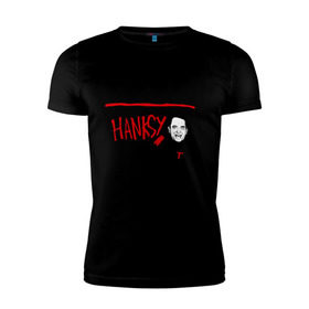 Мужская футболка премиум с принтом Hanksy , 92% хлопок, 8% лайкра | приталенный силуэт, круглый вырез ворота, длина до линии бедра, короткий рукав | banksy | tom hanks | бенкси | бэнкси | графити | граффити | стрит арт | стритарт | том хенкс