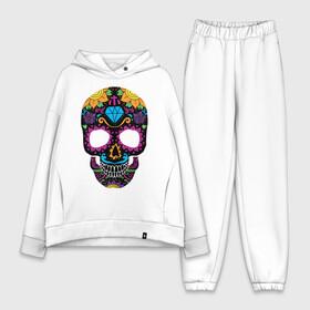 Женский костюм хлопок Oversize с принтом Skull mexica ,  |  | skull | мексика | мексиканский череп | череп | черепа