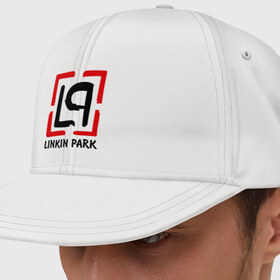 Кепка снепбек с прямым козырьком с принтом Linkin park , хлопок 100% |  | lp | rock | линкин парк | музыка | рок группа