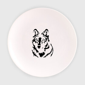 Тарелка с принтом Чёрный волк , фарфор | диаметр - 210 мм
диаметр для нанесения принта - 120 мм | волчара | волчица | животное | зверь | хищник
