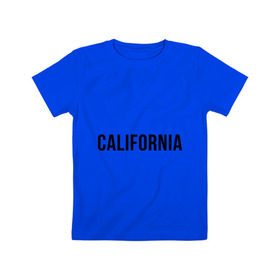 Детская футболка хлопок с принтом California (Los Angeles) , 100% хлопок | круглый вырез горловины, полуприлегающий силуэт, длина до линии бедер | 