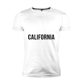 Мужская футболка премиум с принтом California (Los Angeles) , 92% хлопок, 8% лайкра | приталенный силуэт, круглый вырез ворота, длина до линии бедра, короткий рукав | 
