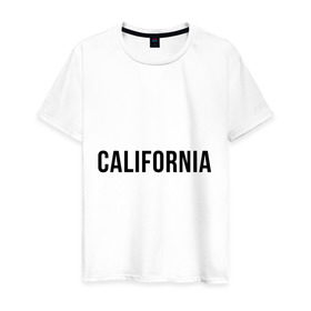 Мужская футболка хлопок с принтом California (Los Angeles) , 100% хлопок | прямой крой, круглый вырез горловины, длина до линии бедер, слегка спущенное плечо. | 