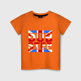 Детская футболка хлопок с принтом DubStep Great Britain , 100% хлопок | круглый вырез горловины, полуприлегающий силуэт, длина до линии бедер | dub step | dubstep | британский флаг | дабстеп | дапстеп | музыка
