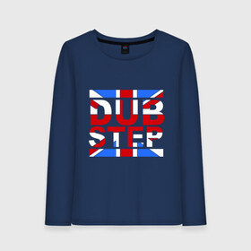 Женский лонгслив хлопок с принтом DubStep Great Britain , 100% хлопок |  | dub step | dubstep | британский флаг | дабстеп | дапстеп | музыка