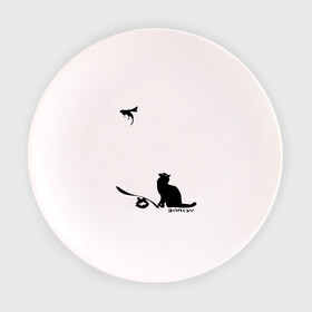 Тарелка с принтом Cat and supermouse (Banksy) , фарфор | диаметр - 210 мм
диаметр для нанесения принта - 120 мм | Тематика изображения на принте: бэнкси | граффити | киса | кот | котенок | котэ | кошка | мышка | супермышка