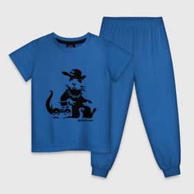 Детская пижама хлопок с принтом Gangsta rat (Banksy) , 100% хлопок |  брюки и футболка прямого кроя, без карманов, на брюках мягкая резинка на поясе и по низу штанин
 | Тематика изображения на принте: бэнкси | гангстер | граффити | грызун | мышь | хомяк