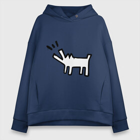 Женское худи Oversize хлопок с принтом Собака (Banksy) , френч-терри — 70% хлопок, 30% полиэстер. Мягкий теплый начес внутри —100% хлопок | боковые карманы, эластичные манжеты и нижняя кромка, капюшон на магнитной кнопке | dog | бэнкси | граффити