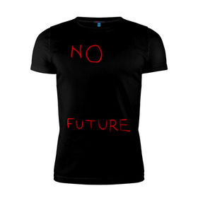 Мужская футболка премиум с принтом No future Banksy , 92% хлопок, 8% лайкра | приталенный силуэт, круглый вырез ворота, длина до линии бедра, короткий рукав | banksy | бэнкси | графити | граффити | стрит арт
