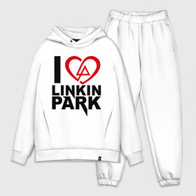 Мужской костюм хлопок OVERSIZE с принтом I love linkin park (Я люблю Linkin Park) ,  |  | rock | линкин парк | музыкальная группа | рок группа | рок музыка