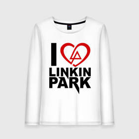 Женский лонгслив хлопок с принтом I love linkin park (Я люблю Linkin Park) , 100% хлопок |  | rock | линкин парк | музыкальная группа | рок группа | рок музыка