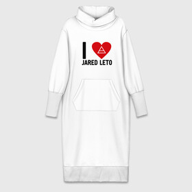 Платье удлиненное хлопок с принтом I love Jared Leto ,  |  | 30 seconds to mars | 30 stm | punk | rock | музыка | панк рок | я люблю джареда лето