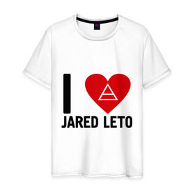 Мужская футболка хлопок с принтом I love Jared Leto , 100% хлопок | прямой крой, круглый вырез горловины, длина до линии бедер, слегка спущенное плечо. | Тематика изображения на принте: 30 seconds to mars | 30 stm | punk | rock | музыка | панк рок | я люблю джареда лето