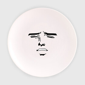 Тарелка 3D с принтом Лицо в стиле аниме , фарфор | диаметр - 210 мм
диаметр для нанесения принта - 120 мм | anime | брови | глаза | нос | рот