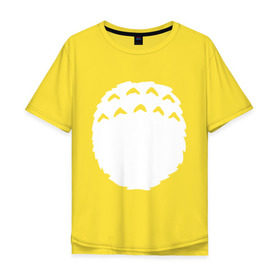 Мужская футболка хлопок Oversize с принтом Тоторо грудь , 100% хлопок | свободный крой, круглый ворот, “спинка” длиннее передней части | anime | totoro | аниме | тоторо