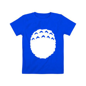Детская футболка хлопок с принтом Тоторо грудь , 100% хлопок | круглый вырез горловины, полуприлегающий силуэт, длина до линии бедер | anime | totoro | аниме | тоторо