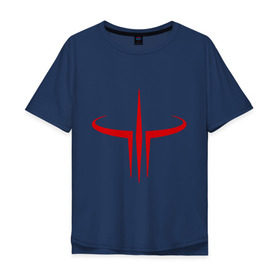 Мужская футболка хлопок Oversize с принтом Quake logo , 100% хлопок | свободный крой, круглый ворот, “спинка” длиннее передней части | quake | игры | квейк | компьютерные игры