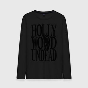 Мужской лонгслив хлопок с принтом HollyWoodUndead , 100% хлопок |  | hollywood undead | hu | hu mask one color | undead | птица с гранатой | рок реп группа hollywood undead