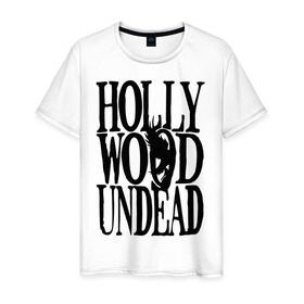 Мужская футболка хлопок с принтом HollyWoodUndead , 100% хлопок | прямой крой, круглый вырез горловины, длина до линии бедер, слегка спущенное плечо. | hollywood undead | hu | hu mask one color | undead | птица с гранатой | рок реп группа hollywood undead
