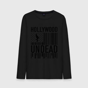 Мужской лонгслив хлопок с принтом Hollywood Undead flag , 100% хлопок |  | hollywood undead | hu | hu mask one color | undead | птица с гранатой | рок реп группа hollywood undead