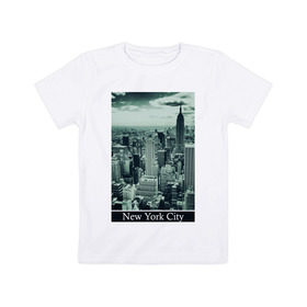 Детская футболка хлопок с принтом NY City , 100% хлопок | круглый вырез горловины, полуприлегающий силуэт, длина до линии бедер | new york | new york city | nyc | urban style | город | города | нью йорк | урбан