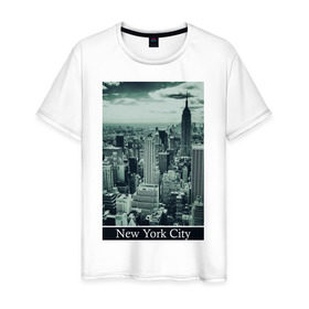 Мужская футболка хлопок с принтом NY City , 100% хлопок | прямой крой, круглый вырез горловины, длина до линии бедер, слегка спущенное плечо. | new york | new york city | nyc | urban style | город | города | нью йорк | урбан