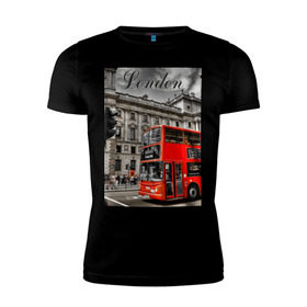 Мужская футболка премиум с принтом Улицы Лондона , 92% хлопок, 8% лайкра | приталенный силуэт, круглый вырез ворота, длина до линии бедра, короткий рукав | лондон
