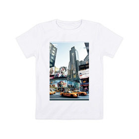 Детская футболка хлопок с принтом Millennium , 100% хлопок | круглый вырез горловины, полуприлегающий силуэт, длина до линии бедер | new york | ny | urban style | город | города | нью йорк | урбан