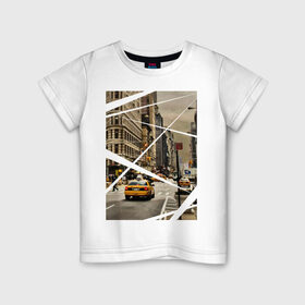 Детская футболка хлопок с принтом Улицы NY , 100% хлопок | круглый вырез горловины, полуприлегающий силуэт, длина до линии бедер | new york | urban style | город | города | нью йорк | улицы нью йорка | урбан