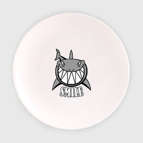 Тарелка с принтом Акула улыбается , фарфор | диаметр - 210 мм
диаметр для нанесения принта - 120 мм | животные | зубы | оскал | пасть | улыбка | хищник