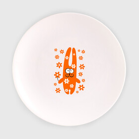 Тарелка с принтом Зайка с цветочками , фарфор | диаметр - 210 мм
диаметр для нанесения принта - 120 мм | девушкам | животные | зайцы | зайчик | зайчики | заяц