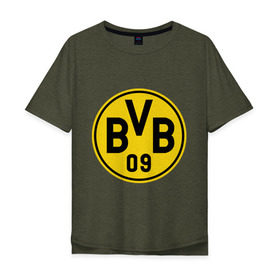 Мужская футболка хлопок Oversize с принтом Borussia Dortmund , 100% хлопок | свободный крой, круглый ворот, “спинка” длиннее передней части | боруссия | дортмунд