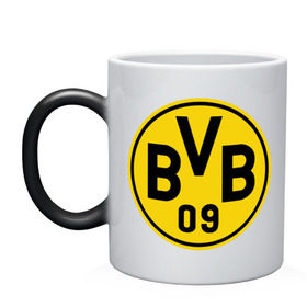 Кружка хамелеон с принтом Borussia Dortmund , керамика | меняет цвет при нагревании, емкость 330 мл | Тематика изображения на принте: боруссия | дортмунд
