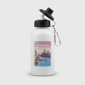 Бутылка спортивная с принтом Venice , металл | емкость — 500 мл, в комплекте две пластиковые крышки и карабин для крепления | Тематика изображения на принте: urban | venice | венеция | город | города | урбан