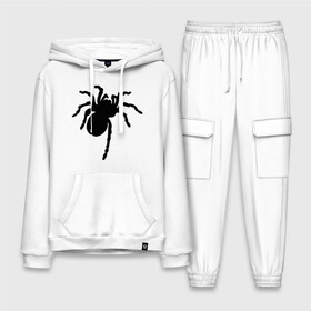 Мужской костюм хлопок с толстовкой с принтом Паук (spider) ,  |  | насекомые | паутина | паучок | черная вдова | черный паук