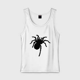 Женская майка хлопок с принтом Паук (spider) , 95% хлопок, 5% эластан |  | насекомые | паутина | паучок | черная вдова | черный паук