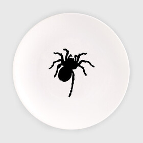 Тарелка с принтом Паук (spider) , фарфор | диаметр - 210 мм
диаметр для нанесения принта - 120 мм | насекомые | паутина | паучок | черная вдова | черный паук