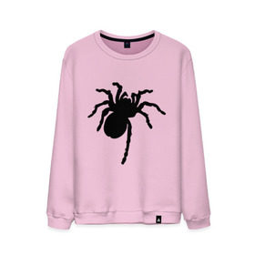 Мужской свитшот хлопок с принтом Паук (spider) , 100% хлопок |  | насекомые | паутина | паучок | черная вдова | черный паук