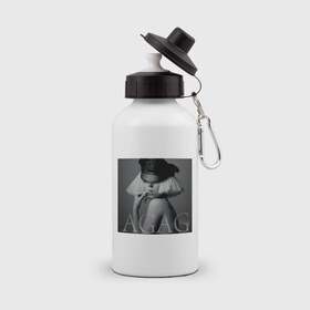 Бутылка спортивная с принтом Ydal Agag , металл | емкость — 500 мл, в комплекте две пластиковые крышки и карабин для крепления | lady gaga | актирса | голливуд | звезды | знаменитости | леди гага | певица