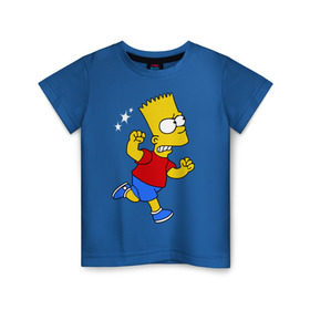 Детская футболка хлопок с принтом Барт бой без правил , 100% хлопок | круглый вырез горловины, полуприлегающий силуэт, длина до линии бедер | bart simpson | simpsons | барт симпсон | драка | симпсоны
