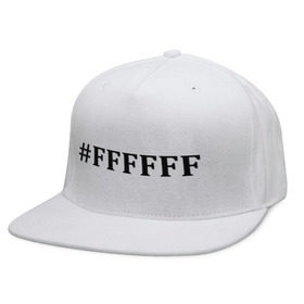 Кепка снепбек с прямым козырьком с принтом #FFFFFF (Белый цвет) , хлопок 100% |  | admin | administration | админам | администратор | код белого цвета | кодировка | сисадмин