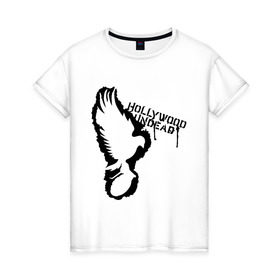 Женская футболка хлопок с принтом Hollywood undead (graffiti) , 100% хлопок | прямой крой, круглый вырез горловины, длина до линии бедер, слегка спущенное плечо | хип хоп