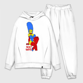 Мужской костюм хлопок OVERSIZE с принтом Sexy wife ,  |  | simpsons | жена гомер | мультики | мультфильмы | симпсоны