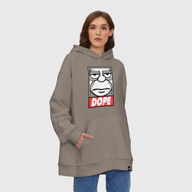 Худи SuperOversize хлопок с принтом Homer dope , 70% хлопок, 30% полиэстер, мягкий начес внутри | карман-кенгуру, эластичная резинка на манжетах и по нижней кромке, двухслойный капюшон
 | гомер